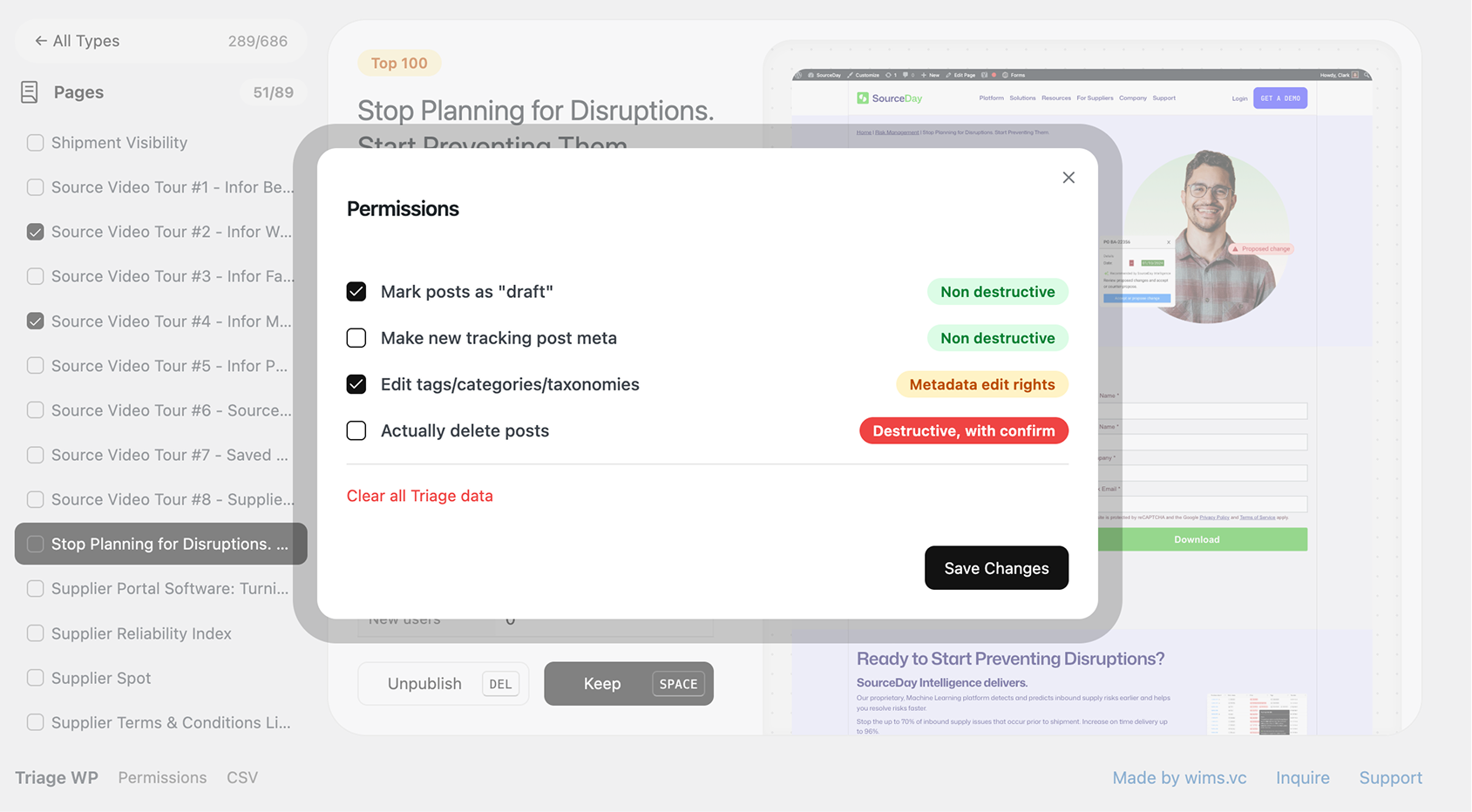 Triage WP Screenshot 3